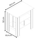 Ver imagem 2 de Bancada Balcão de Cozinha com Prateleiras 90,4cm Multimóveis CR20536 Branco/Mel