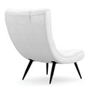 Ver mais imagens de Poltrona Decorativa Para Sala de Estar com Almofada e Pés Palito Lord Facto Dunas Branco - Ibiza
