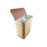 Kit 2 Cesto de Roupas Duplo Com Tampa e Saco de Pano Removível Lavável de Bambu Claro Ecológico Mimo - 6