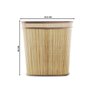 Kit 2 Cesto de Roupas Duplo Com Tampa e Saco de Pano Removível Lavável de Bambu Claro Ecológico Mimo - 2