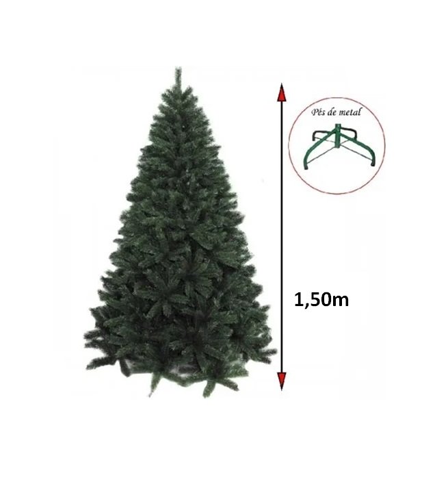 Árvore Natal Pinheiro Belga Luxo Premium 547 Galhos 1,50m - 3