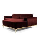 Ver imagem 6 de Sofá Euro 3 Lugares Bipartido Base em Madeira com Chaise Lado Esquerdo 245cm Veludo Vinho G15 - Gran