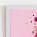 Ver imagem 2 de Quadro Vaso Flores Rosa Minimalista Moldura Branca 60x40cm