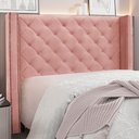 Ver imagem 5 de Cabeceira Decorativa Casal 1,64M Loewe Veludo Rosa - Gran Belo