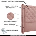 Ver imagem 3 de Cabeceira Decorativa Casal 1,64M Loewe Veludo Rosa - Gran Belo