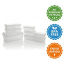 Ver imagem 5 de Kit 10 Organizadores Plásticos Branco Premium Multiuso Reforçado Design Moderno