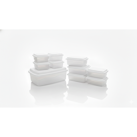 Kit 10 Organizadores Plásticos Branco Premium Multiuso Reforçado Design Moderno