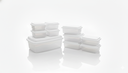 Ver imagem 1 de Kit 10 Organizadores Plásticos Branco Premium Multiuso Reforçado Design Moderno