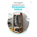 Ver imagem 4 de Arara 2 Prateleiras Módulo Closet ARA4001 Preto Castanho APT Milani Store