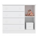 Ver imagem 2 de 1berco Branco Doce Sonho (1.5)+ 913kit C/04 Rod 2ctrava e 2s/trava Chapa(913.5),2561comoda Sapateira