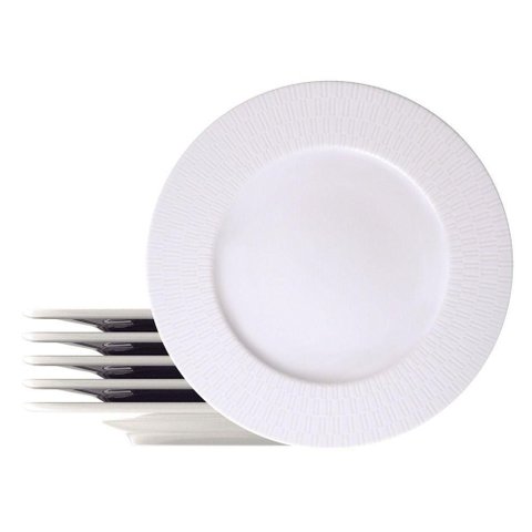 Kit Prato Raso Tramontina Santorini em Porcelana 28 Cm 06 Peças Tramontina