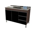 Ver imagem 3 de Gabinete de Cozinha MDP 0,94 m Castanho e Preto Contemporâneo:Preto/Preto