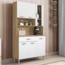 Ver imagem 1 de Armário de Cozinha Compacta 6 Portas 1 Gaveta Golden - Freijó/supremo