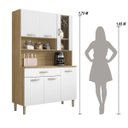 Ver imagem 4 de Armário de Cozinha Compacta 6 Portas 1 Gaveta Golden - Freijó/supremo