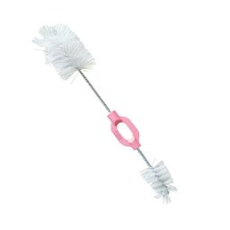 Escova Limpeza Mamadeiras Bico 2 em 1 Lillo Rosa - 2