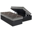 Ver imagem 1 de Cama Box Baú Solteiro: Colchão Espuma Paropas D28 / Ep Confort Firme + Base Crc Suede Gray(88x188)