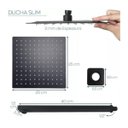Ver imagem 2 de Ducha Chuveiro Inox Preto Fosco Quadrado 25x25 Cascata Slim