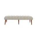 Ver imagem 1 de Recamier Rubi 1,60m Suede Bege - Dominic Decor