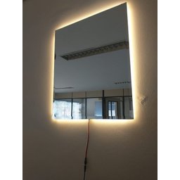 Espelho lapidado bisotê Iluminado com LED Quente 50x60cm TOUCH - 6