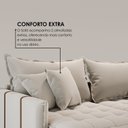 Ver imagem 5 de Sofá Cama Retrátil em Madeira Eucalipto e Bouclê 220cm Creta