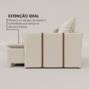 Ver imagem 4 de Sofá Cama Retrátil em Madeira Eucalipto e Bouclê 220cm Creta