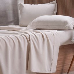 Jogo de Cama Casal 4 Pçs 1000 Fios Toque Acetinado Tessi Bege - 3