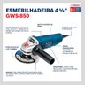 Esmerilhadeira Gws 850 com 3 Discos- Bosch 06013775e8 - 5