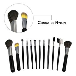 Kit 12 Pincéis de Maquiagem Macrilan Cerdas Macias, Precisão e Durabilidade Garantida! - 3