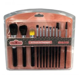 Kit 12 Pincéis de Maquiagem Macrilan Cerdas Macias, Precisão e Durabilidade Garantida! - 1