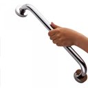 Ver imagem 6 de Alça de Apoio 30cm Barra Inox Suporte Banheiro Box Idoso Deficiente Segurança Apoio Quarto Corredor