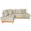 Ver imagem 1 de Sofá Canto Pierri | Base de Madeira & Tecido Linho | 4 Lugares | Medida 220cm | Deva 08