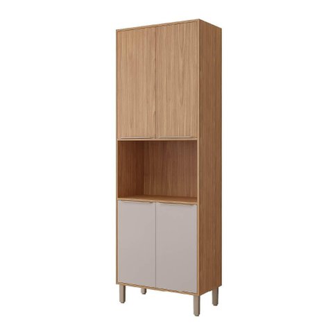 Paneleiro MGM Divina 4 Portas com Nicho para Forno - Freijó/Off White