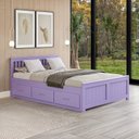 Ver imagem 1 de Cama Queen com 6 Gavetas Madeira Maciça Lilás