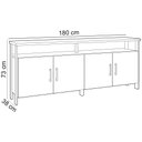 Ver imagem 5 de Aparador Buffet para Sala de Jantar 4 Portas Industrial Suria D03 Freijó Preto Fosco - Lyam Decor