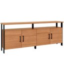 Ver imagem 6 de Aparador Buffet para Sala de Jantar 4 Portas Industrial Suria D03 Freijó Preto Fosco - Lyam Decor