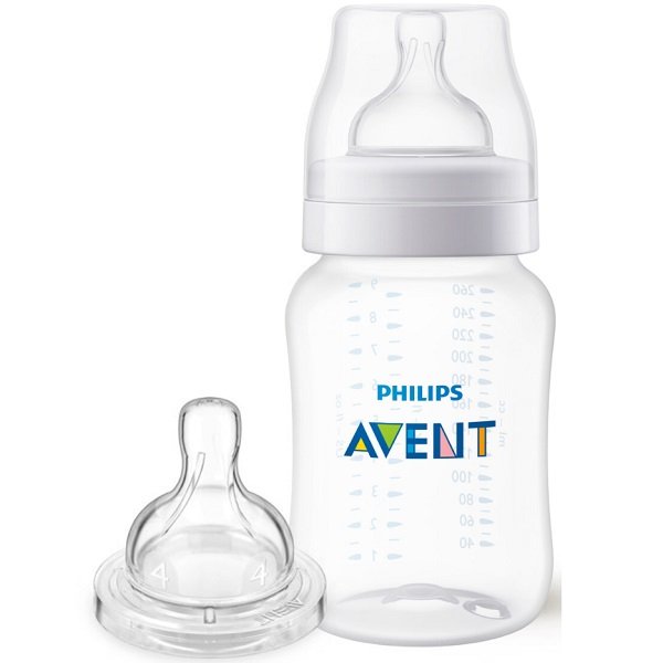 Mamadeira Classica Anti-colic 260ml + Bico 6m+ Philips Avent Scy119/04