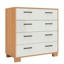 Ver imagem 1 de Cômoda 90cm 4 Gavetas W344 Freijó/Off White