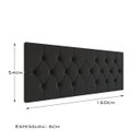 Ver imagem 5 de Painel Cabeceira Luxo Capitonê Queen Size Elisa Estofada Decoração Fixação Parede:Preto