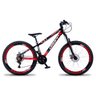 Bicicleta Aro 26 Dropp Freeride Freio a Disco 21v Câmbios Shimano - Branco+Vermelho - 1