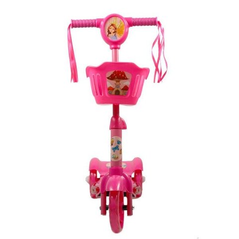 Patinete 3 Rodas Infantil Musical com Luzes Rosa