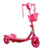 Patinete 3 Rodas Infantil Musical com Luzes Rosa - 4