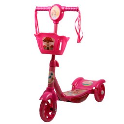 Patinete 3 Rodas Infantil Musical com Luzes Rosa - 3