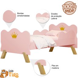 Cama Infantil Princesa Realeza Rosa - 3
