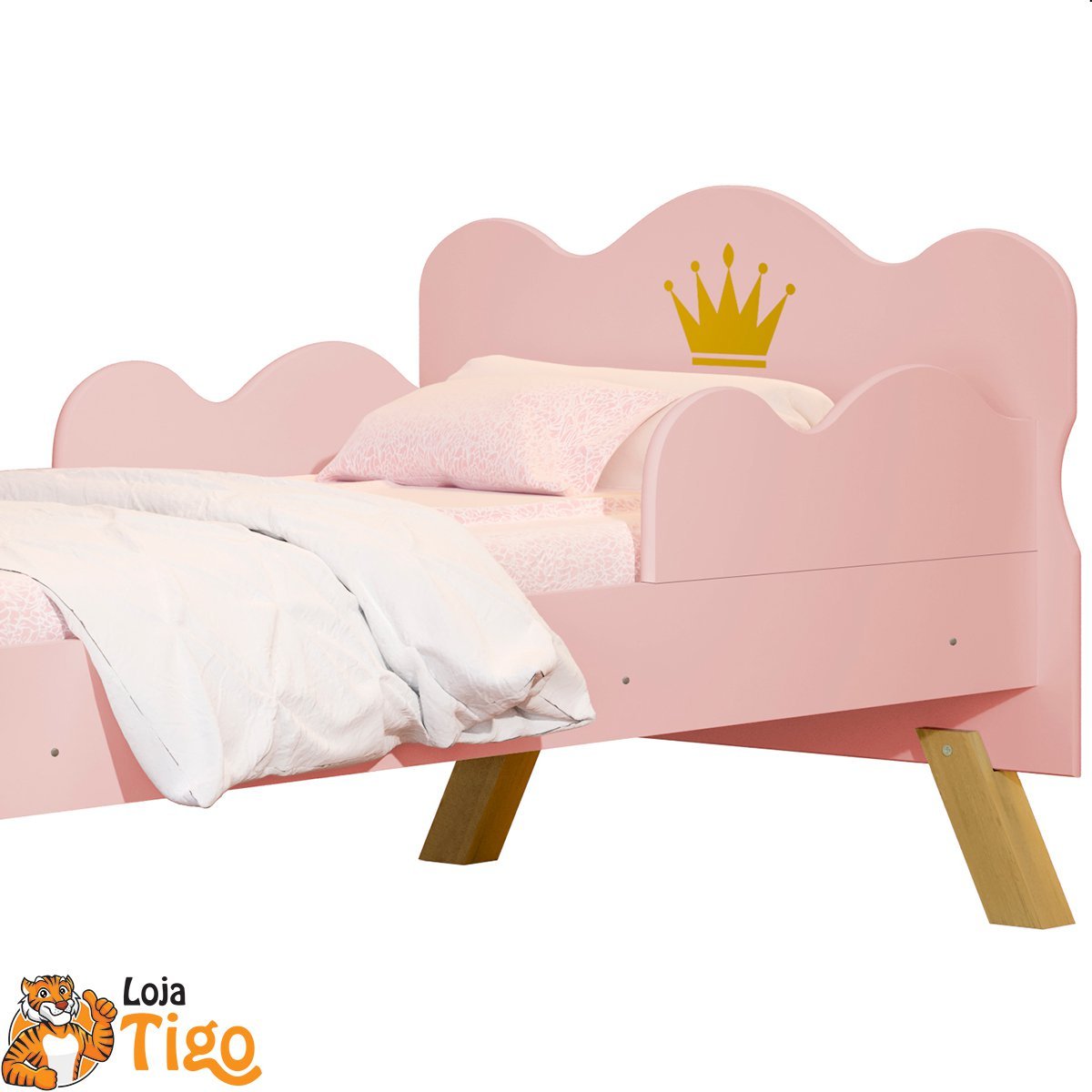 Cama Infantil Princesa Realeza Rosa - 2