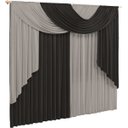 Ver imagem 1 de Cortina De Londres 3 00 X 2 80 Para Sala E Quarto:pretocinza