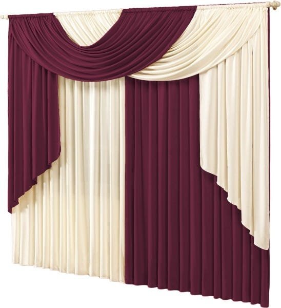 Cortina Elegance 2 00m X 1 80m Para Sala E Quarto:vinhopalha