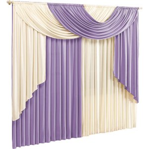 Cortina Elegance 2 00m X 1 80m Para Sala E Quarto:lilaspalha