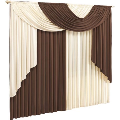 Cortina Elegance 2 00m X 1 80m Para Sala E Quarto:tabacopalha