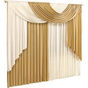 Cortina Elegance 2 00m X 1 80m Para Sala E Quarto:avelapalha