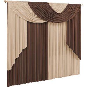Cortina Elegance 2 00m X 1 80m Para Sala E Quarto:tabacoavela